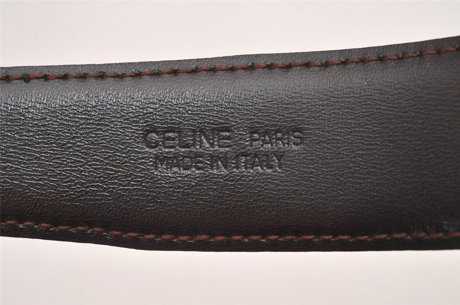 Authentic CELINE Vintage Belt Leather Size 86-96cm 33.9-37.8