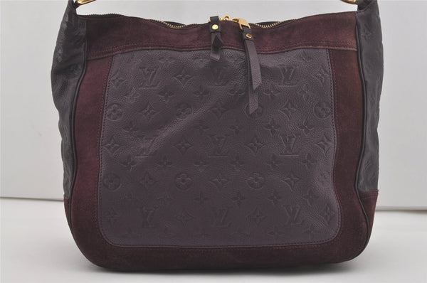 Auth Louis Vuitton Monogram Empreinte Audacieuse MM Shoulder Bag Purple LV 7396I