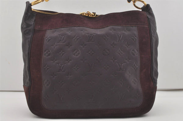 Auth Louis Vuitton Monogram Empreinte Audacieuse MM Shoulder Bag Purple LV 7396I