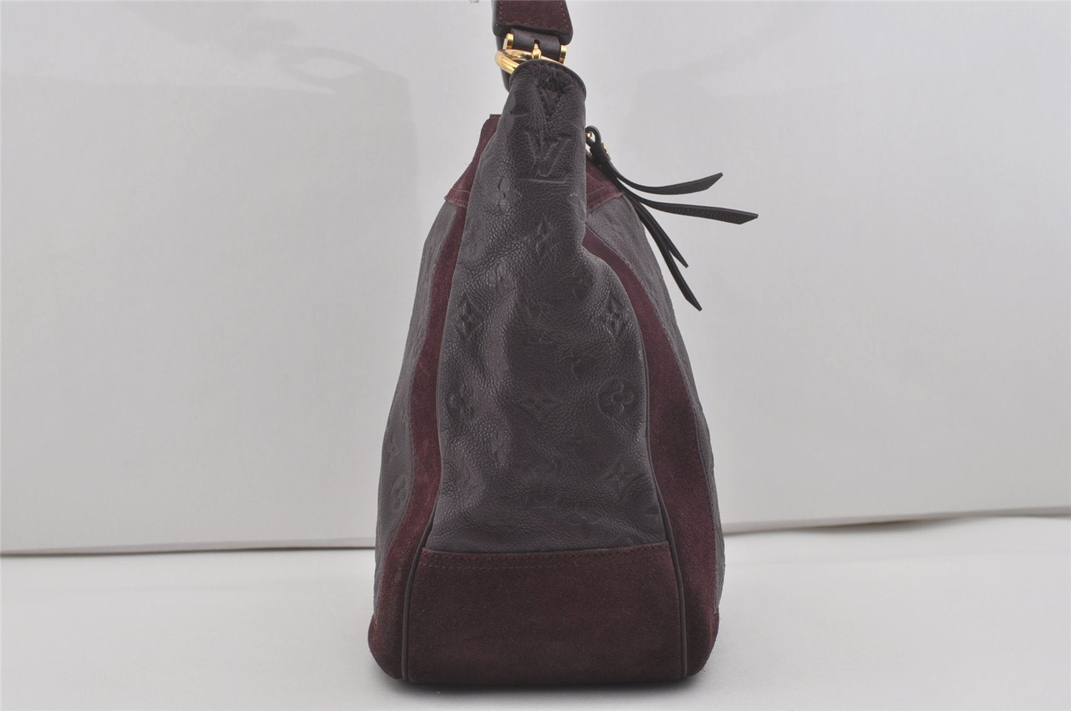 Auth Louis Vuitton Monogram Empreinte Audacieuse MM Shoulder Bag Purple LV 7396I