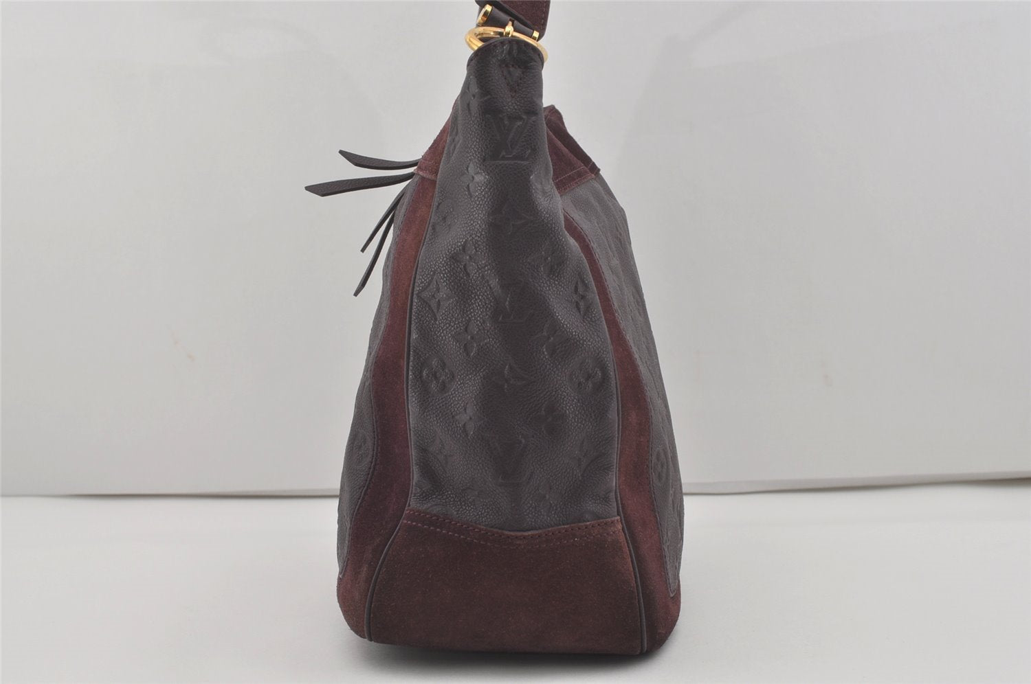 Auth Louis Vuitton Monogram Empreinte Audacieuse MM Shoulder Bag Purple LV 7396I