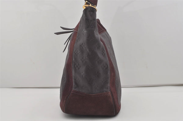 Auth Louis Vuitton Monogram Empreinte Audacieuse MM Shoulder Bag Purple LV 7396I