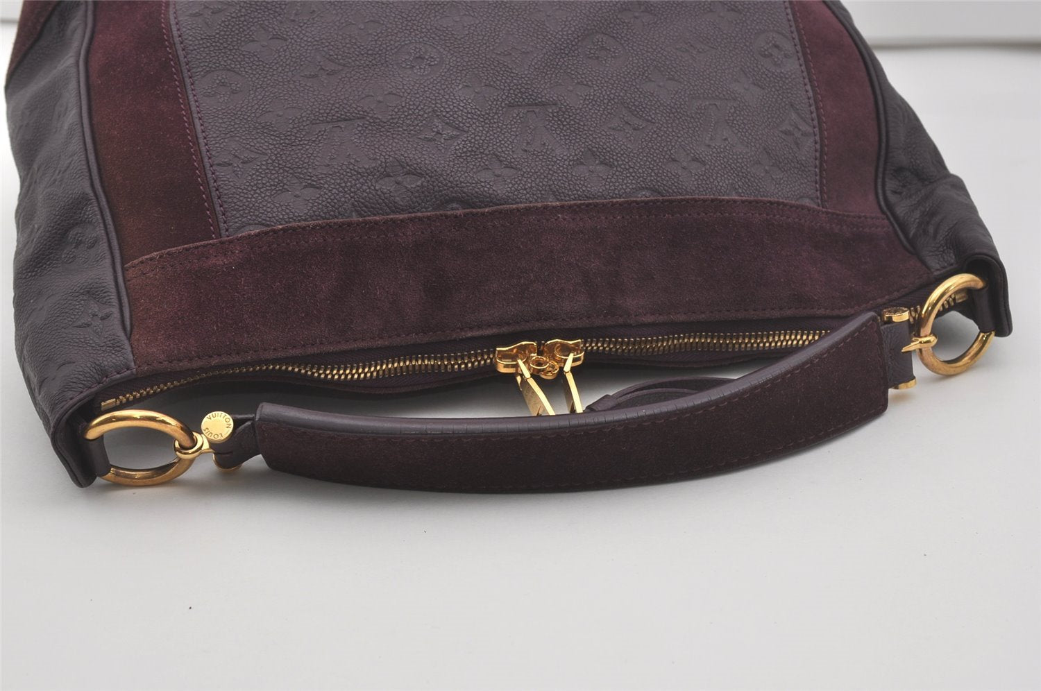 Auth Louis Vuitton Monogram Empreinte Audacieuse MM Shoulder Bag Purple LV 7396I