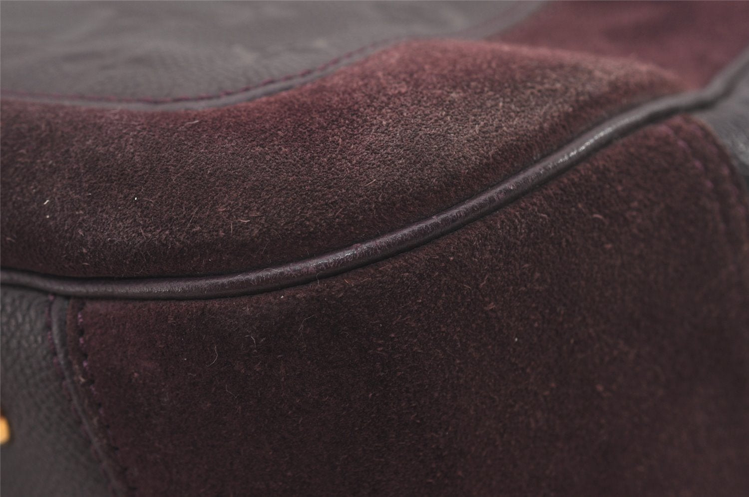 Auth Louis Vuitton Monogram Empreinte Audacieuse MM Shoulder Bag Purple LV 7396I