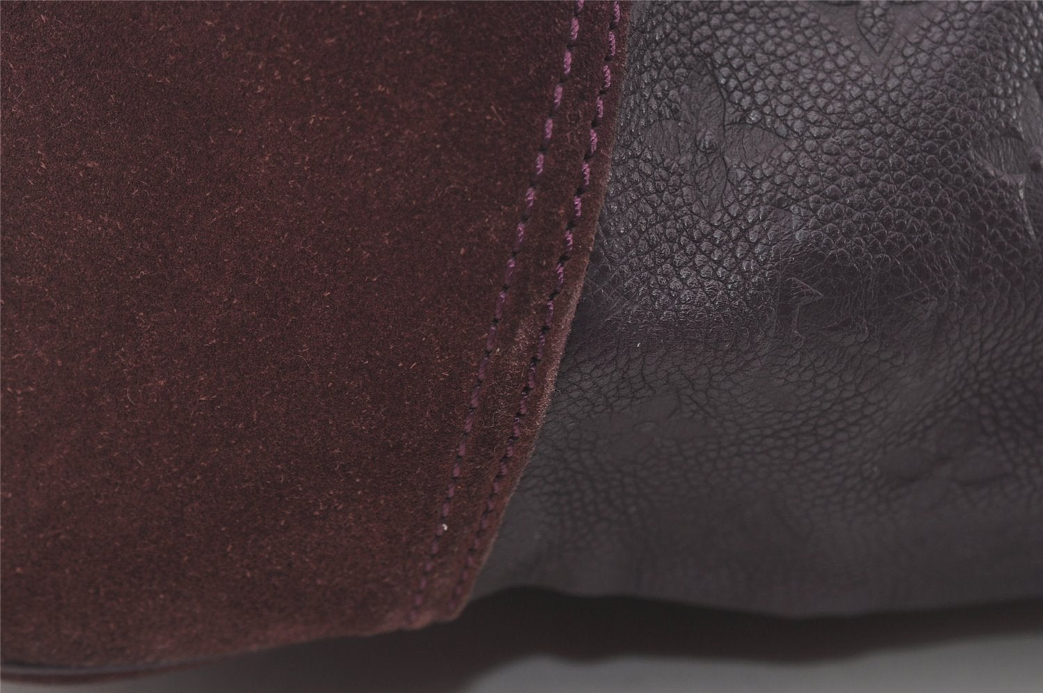 Auth Louis Vuitton Monogram Empreinte Audacieuse MM Shoulder Bag Purple LV 7396I