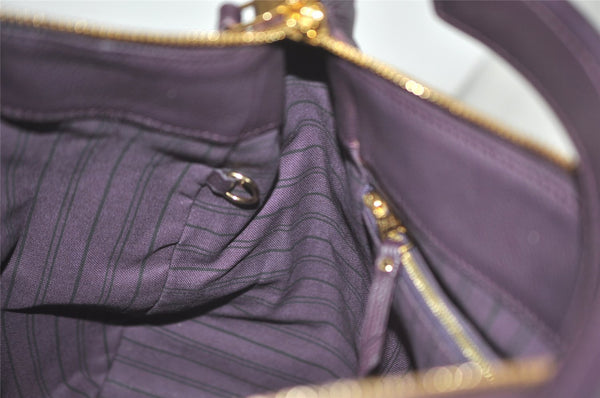 Auth Louis Vuitton Monogram Empreinte Audacieuse MM Shoulder Bag Purple LV 7396I