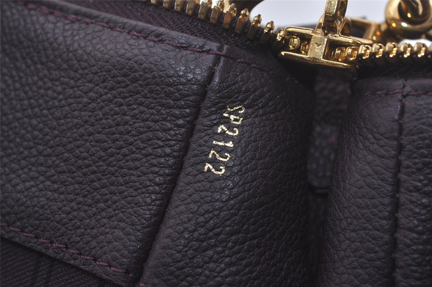 Auth Louis Vuitton Monogram Empreinte Audacieuse MM Shoulder Bag Purple LV 7396I