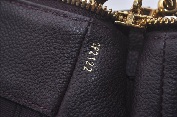Auth Louis Vuitton Monogram Empreinte Audacieuse MM Shoulder Bag Purple LV 7396I
