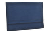 Authentic Louis Vuitton Epi Pochette Enveloppe Document Case M52585 Blue 7398I