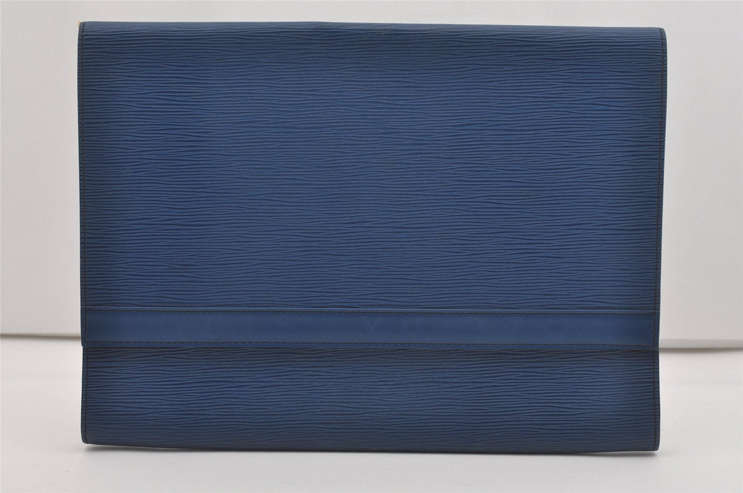 Authentic Louis Vuitton Epi Pochette Enveloppe Document Case M52585 Blue 7398I
