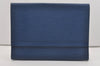 Authentic Louis Vuitton Epi Pochette Enveloppe Document Case M52585 Blue 7398I