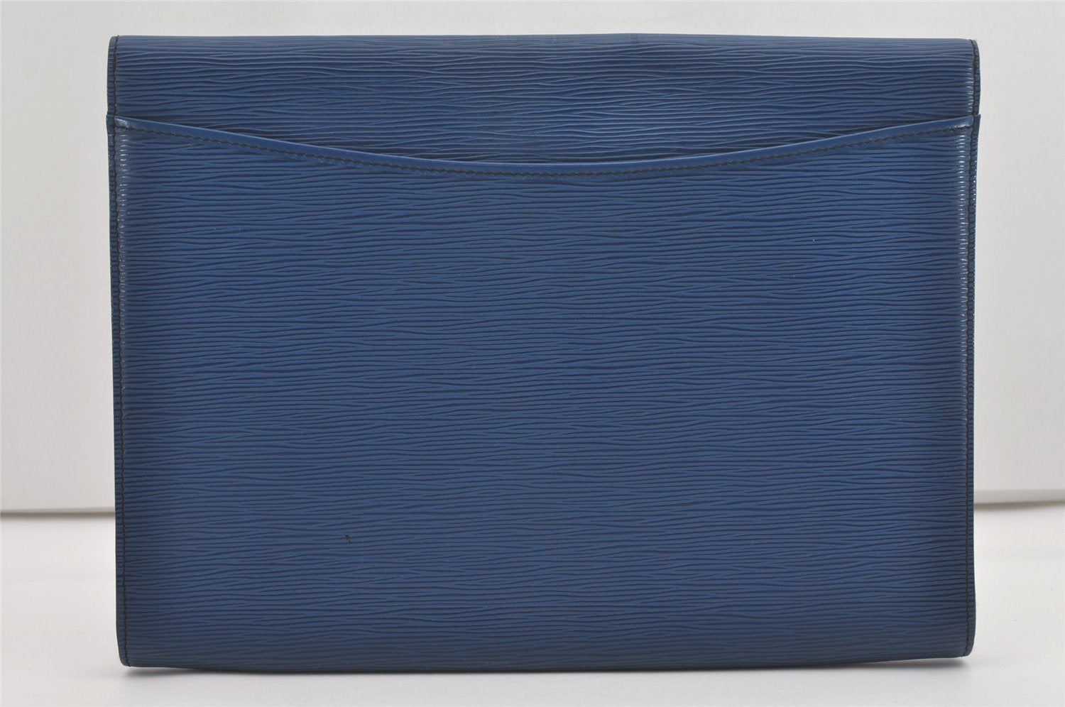 Authentic Louis Vuitton Epi Pochette Enveloppe Document Case M52585 Blue 7398I