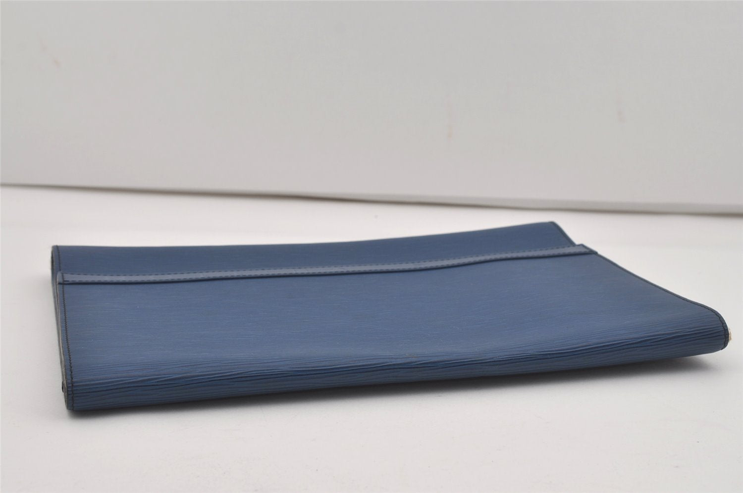 Authentic Louis Vuitton Epi Pochette Enveloppe Document Case M52585 Blue 7398I