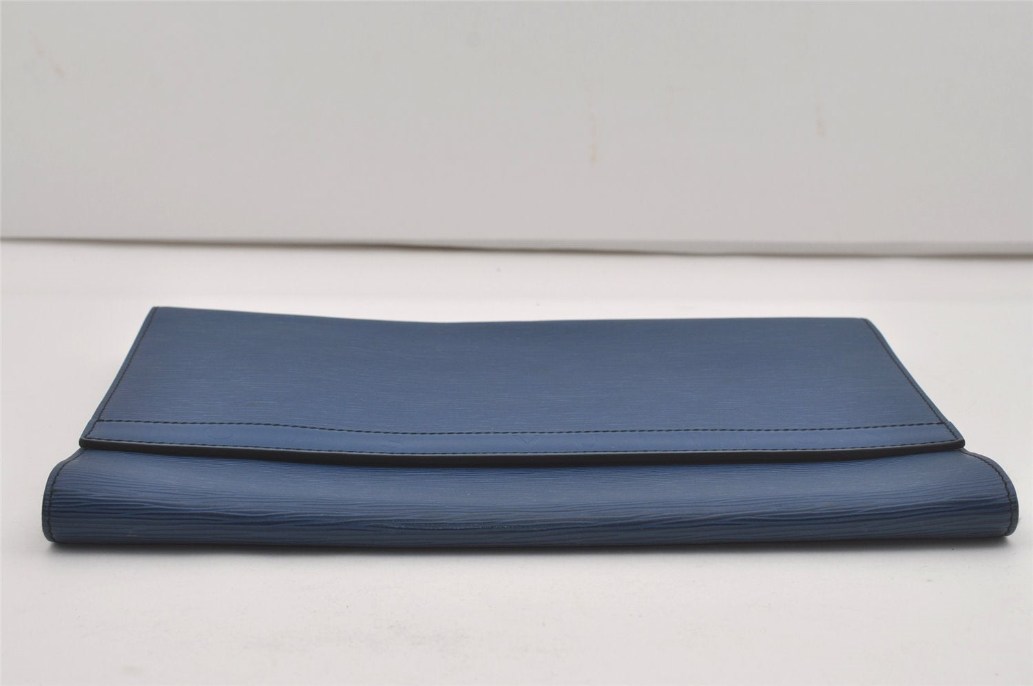 Authentic Louis Vuitton Epi Pochette Enveloppe Document Case M52585 Blue 7398I