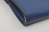 Authentic Louis Vuitton Epi Pochette Enveloppe Document Case M52585 Blue 7398I
