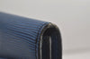 Authentic Louis Vuitton Epi Pochette Enveloppe Document Case M52585 Blue 7398I