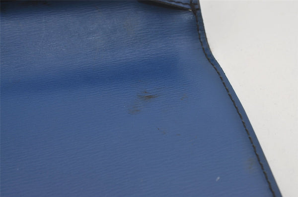 Authentic Louis Vuitton Epi Pochette Enveloppe Document Case M52585 Blue 7398I
