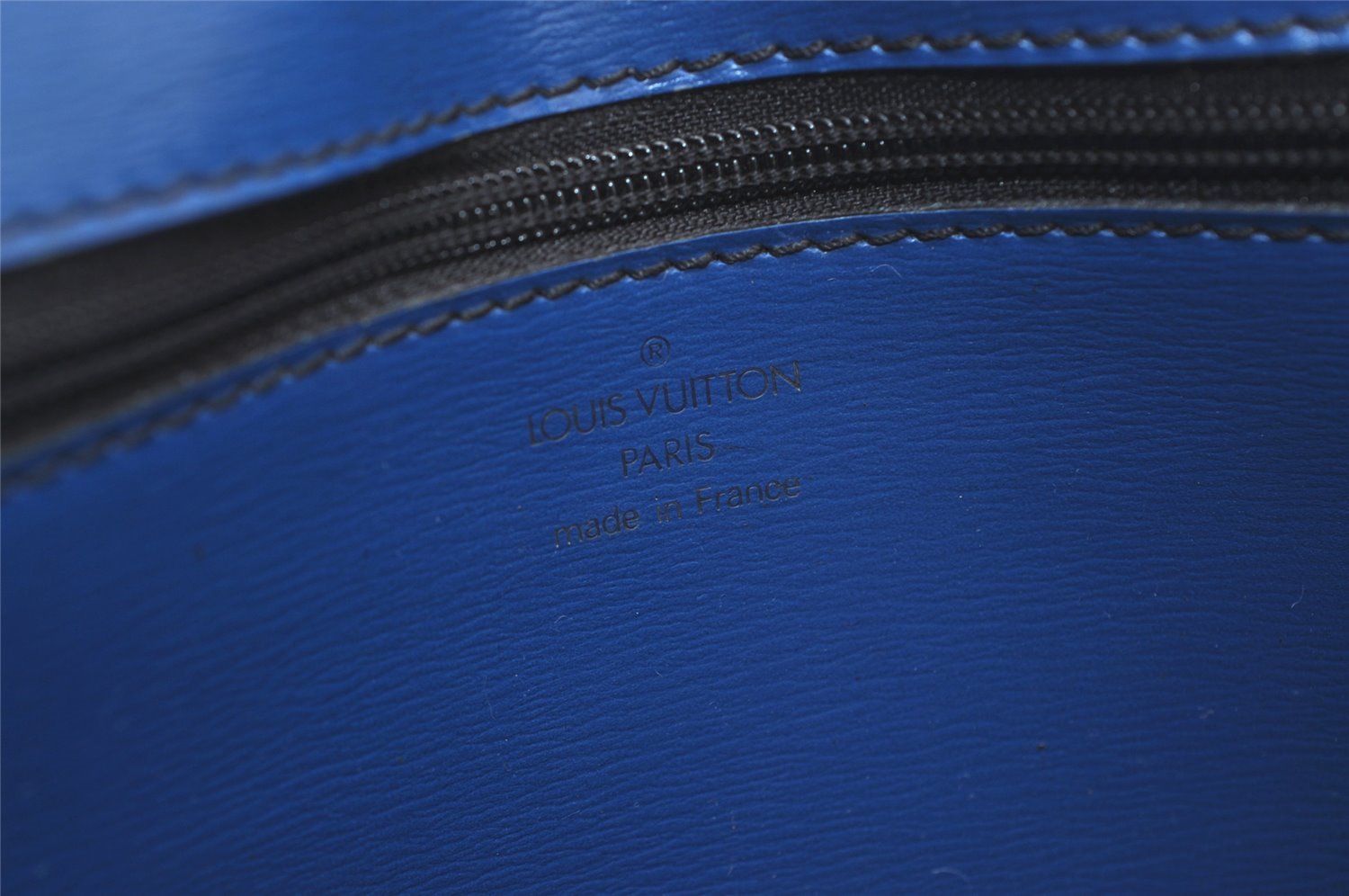 Authentic Louis Vuitton Epi Pochette Enveloppe Document Case M52585 Blue 7398I