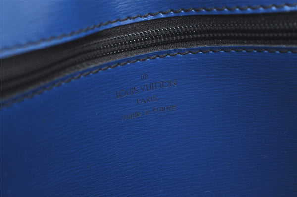 Authentic Louis Vuitton Epi Pochette Enveloppe Document Case M52585 Blue 7398I