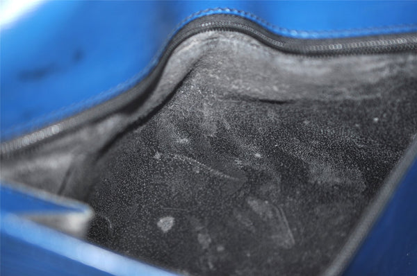 Authentic Louis Vuitton Epi Pochette Enveloppe Document Case M52585 Blue 7398I