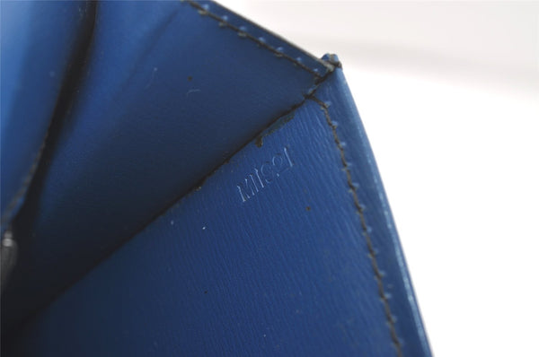 Authentic Louis Vuitton Epi Pochette Enveloppe Document Case M52585 Blue 7398I