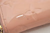 Authentic Louis Vuitton Vernis Zippy Coin Purse Wallet M90078 Pink Beige 7398K