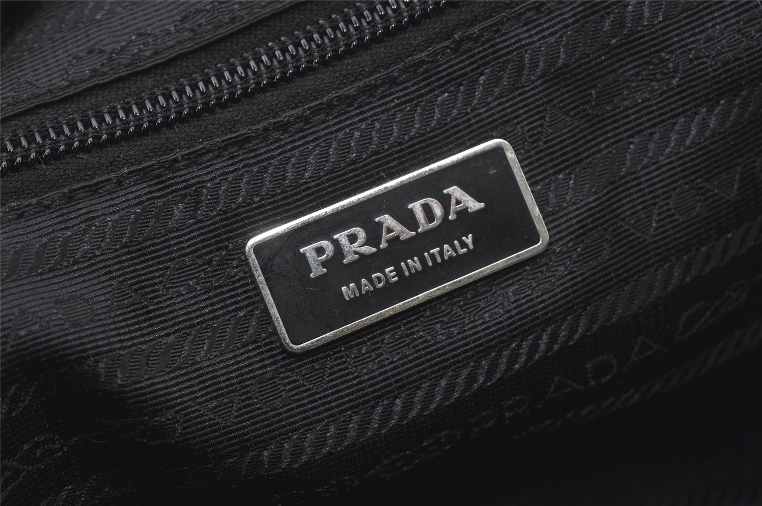 Authentic PRADA Vintage Nylon Tessuto Leather Shoulder Tote Bag Black 7401I