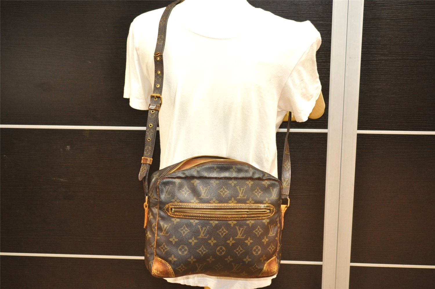 Authentic Louis Vuitton Monogram Potomac Shoulder Cross Bag M45285 LV Junk 7401J