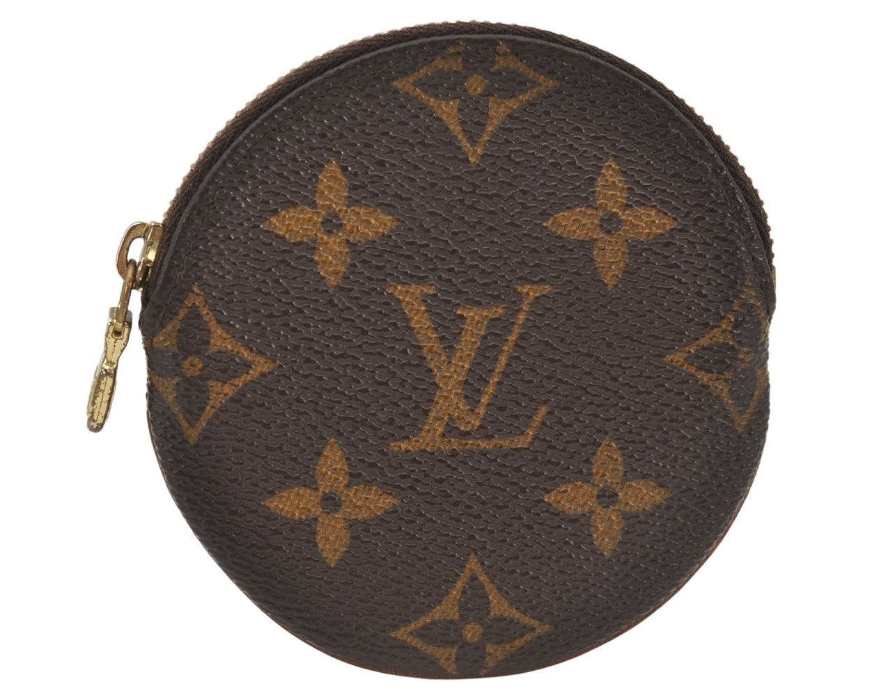 Authentic Louis Vuitton Monogram Porte Monnaie Rond Coin Purse M61926 LV 7401K