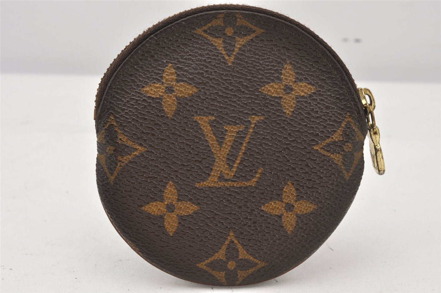 Authentic Louis Vuitton Monogram Porte Monnaie Rond Coin Purse M61926 LV 7401K