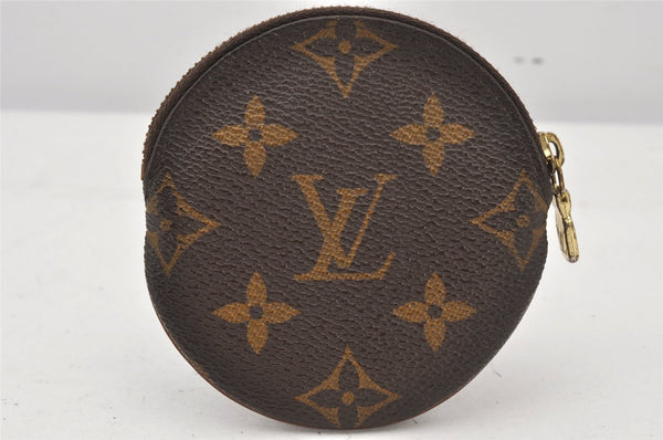 Authentic Louis Vuitton Monogram Porte Monnaie Rond Coin Purse M61926 LV 7401K