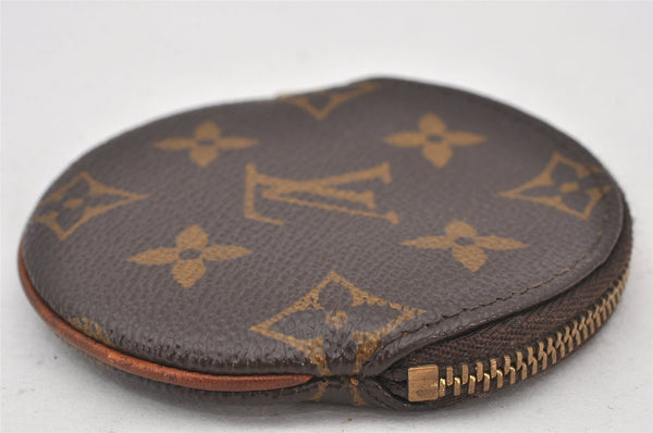 Authentic Louis Vuitton Monogram Porte Monnaie Rond Coin Purse M61926 LV 7401K