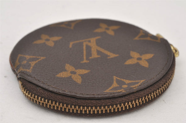 Authentic Louis Vuitton Monogram Porte Monnaie Rond Coin Purse M61926 LV 7401K