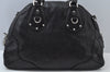 Authentic PRADA Vintage Leather 2Way Chain Shoulder Hand Bag Black 7402I