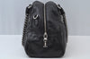 Authentic PRADA Vintage Leather 2Way Chain Shoulder Hand Bag Black 7402I