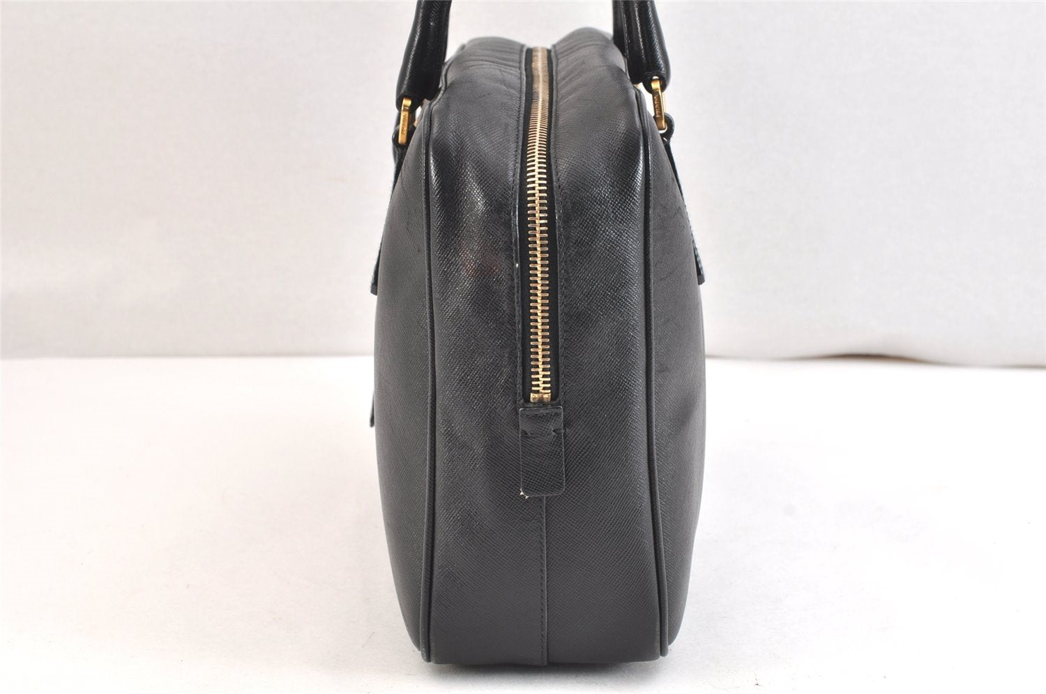 Authentic PRADA Vintage Saffiano Leather Shoulder Hand Bag Black 7403K