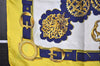 Authentic HERMES Carre 90 Scarf "CUIVRERIES" Silk Yellow 7404I