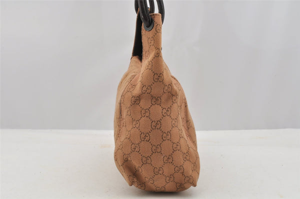 Authentic GUCCI Shoulder Hand Bag GG Canvas Leather 101333 Brown 7406I