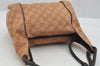 Authentic GUCCI Shoulder Hand Bag GG Canvas Leather 101333 Brown 7406I