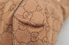Authentic GUCCI Shoulder Hand Bag GG Canvas Leather 101333 Brown 7406I