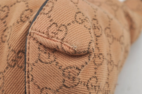 Authentic GUCCI Shoulder Hand Bag GG Canvas Leather 101333 Brown 7406I