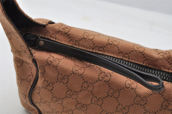 Authentic GUCCI Shoulder Hand Bag GG Canvas Leather 101333 Brown 7406I