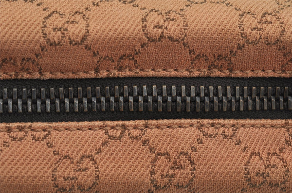 Authentic GUCCI Shoulder Hand Bag GG Canvas Leather 101333 Brown 7406I