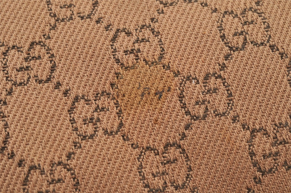 Authentic GUCCI Shoulder Hand Bag GG Canvas Leather 101333 Brown 7406I