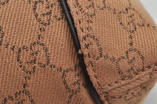 Authentic GUCCI Shoulder Hand Bag GG Canvas Leather 101333 Brown 7406I
