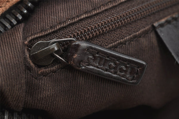 Authentic GUCCI Shoulder Hand Bag GG Canvas Leather 101333 Brown 7406I