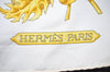 Authentic HERMES Carre 90 Scarf "BRITISH HERALDRY" Silk White 7407I