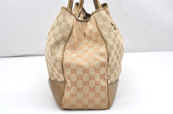 Authentic GUCCI Princy GG Canvas Leather Shoulder Tote Bag 161719 Beige 7407K