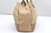 Authentic GUCCI Princy GG Canvas Leather Shoulder Tote Bag 161719 Beige 7407K