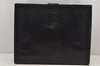 Authentic GUCCI Vintage Clutch Hand Bag Documents Case Leather Black 7408J